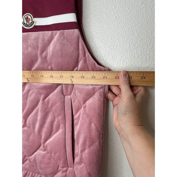 NWT Moncler Purple & Pink Mixed Media Sleeveless Velvet Short Vest L - Picture 14 of 15